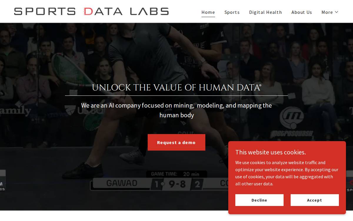 Sports Data Labs website preview