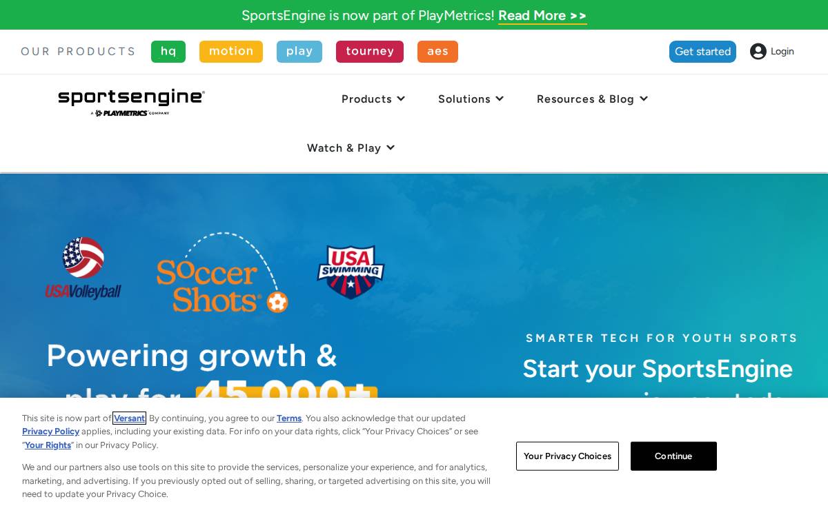 SportsEngine website preview