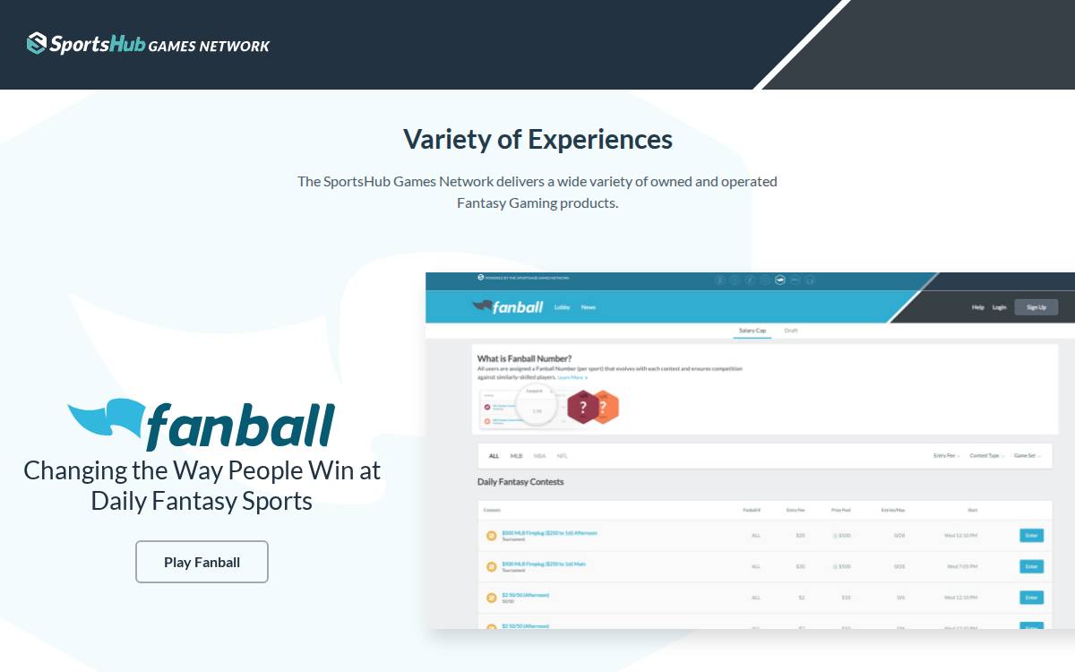 SportsHub Games Network website preview