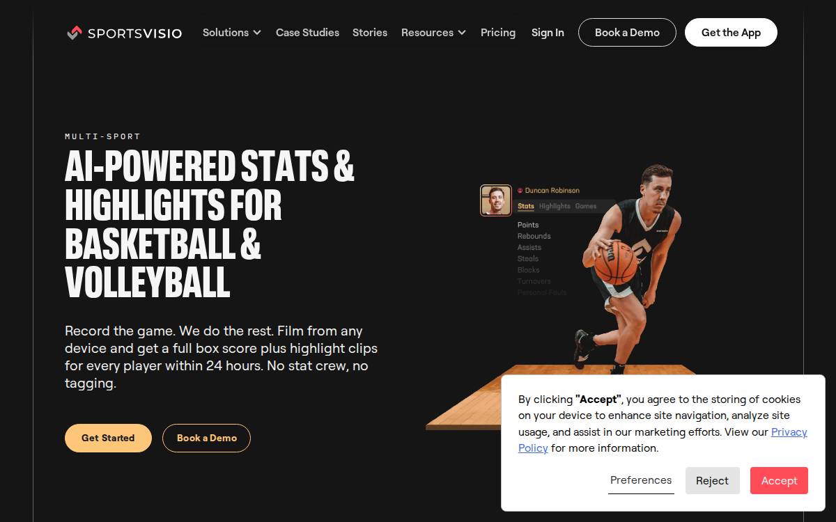 Sports Visio website preview