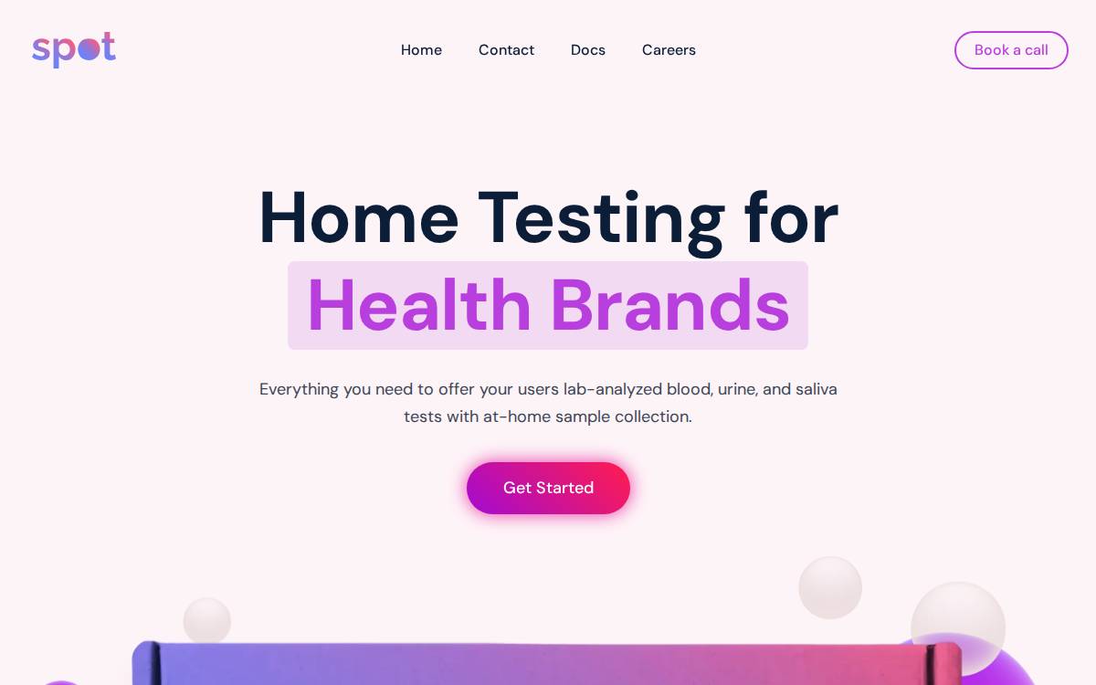 Spot Health website preview