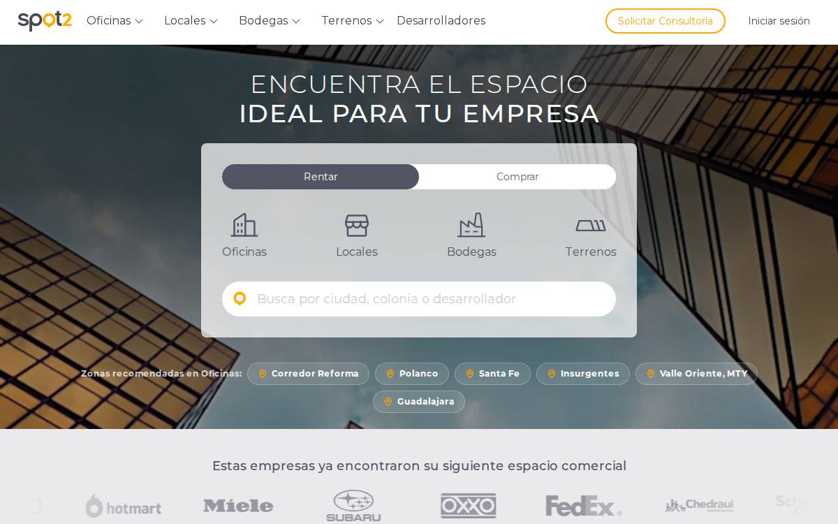 Spot² website preview