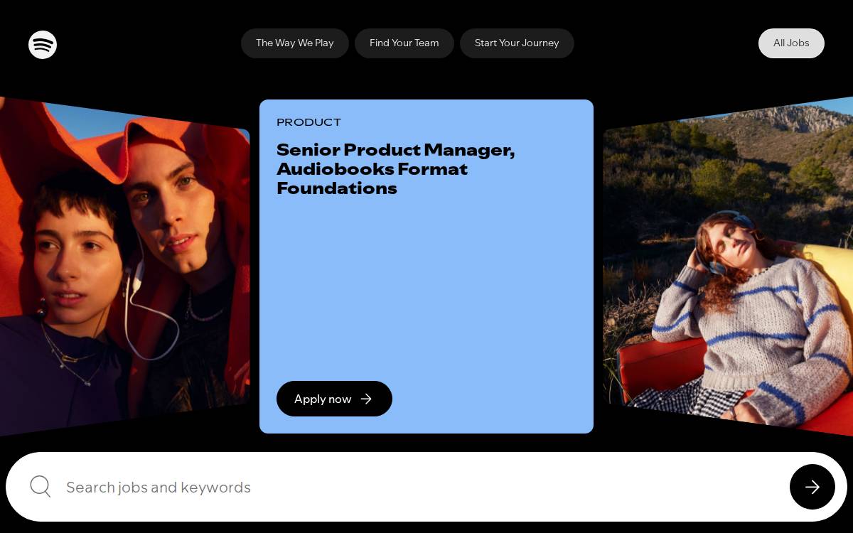 Spotify website preview