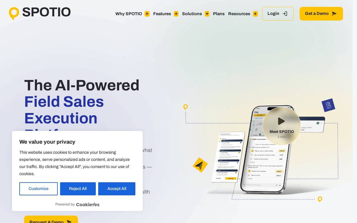 Spotio website preview