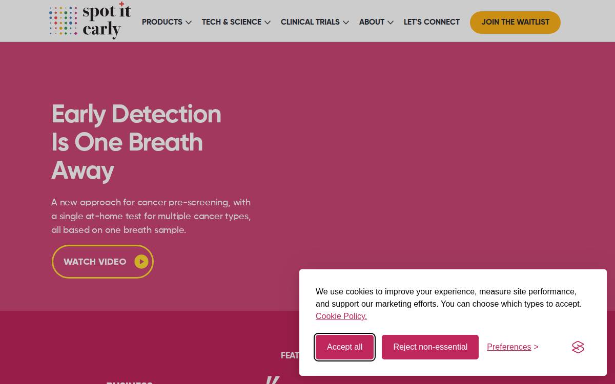SpotItEarly website preview