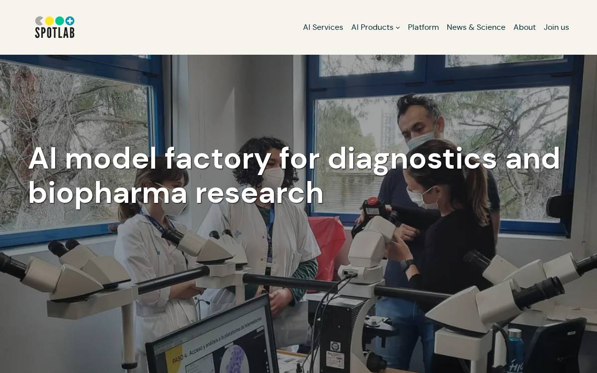 Spotlab website preview