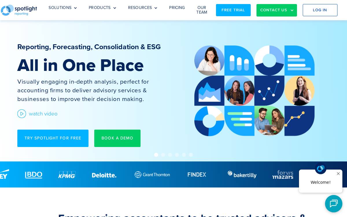 Spotlight Reporting website preview