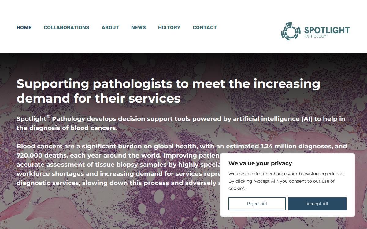 Spotlight Pathology website preview