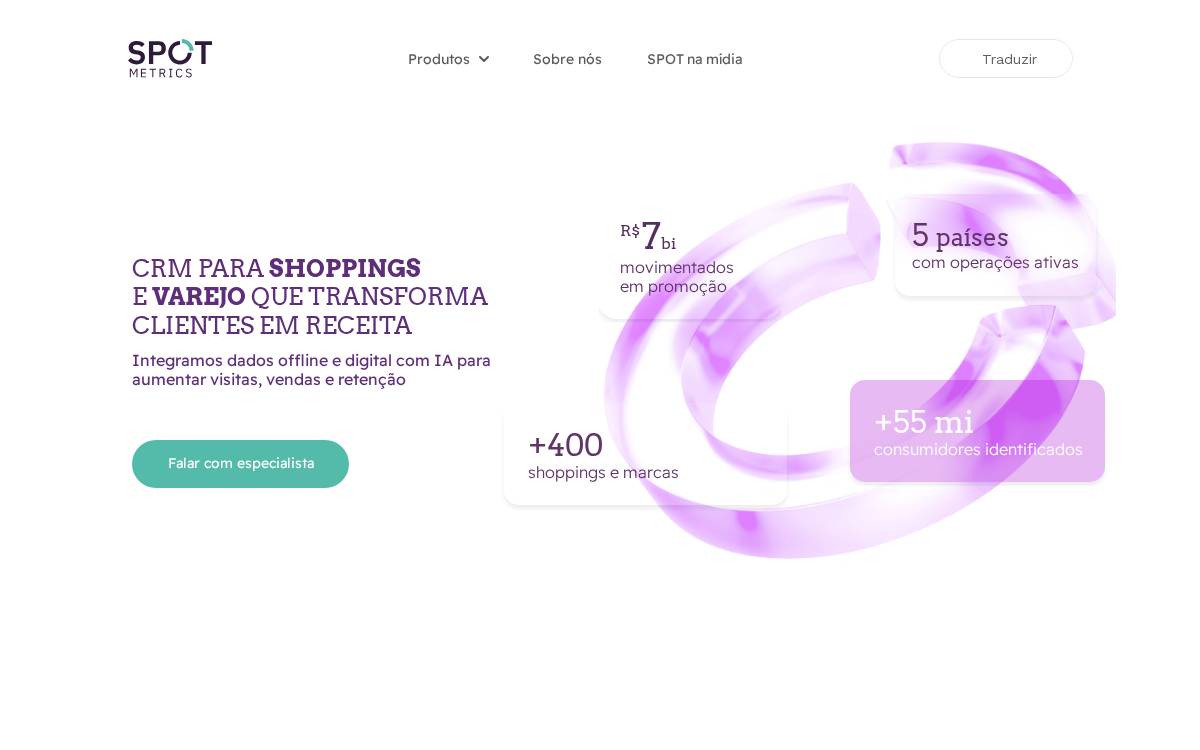 Spotmetrics website preview