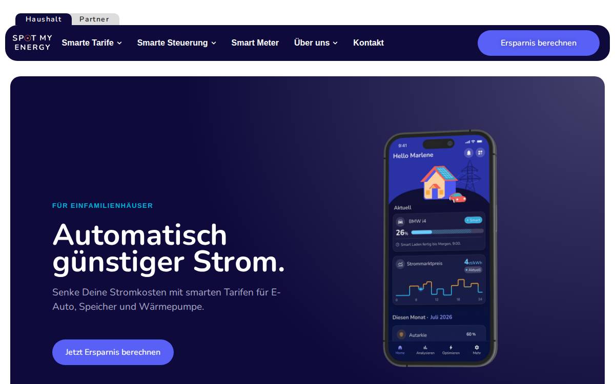 SpotmyEnergy website preview