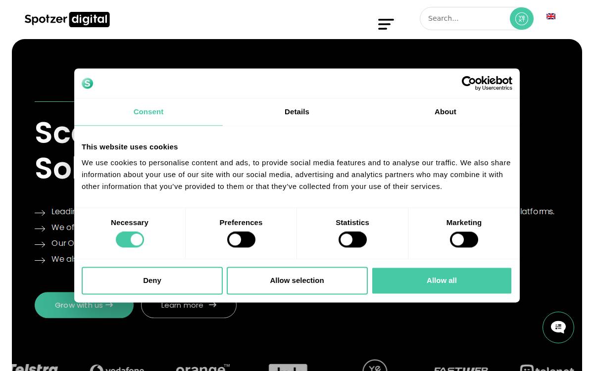 Spotzer website preview