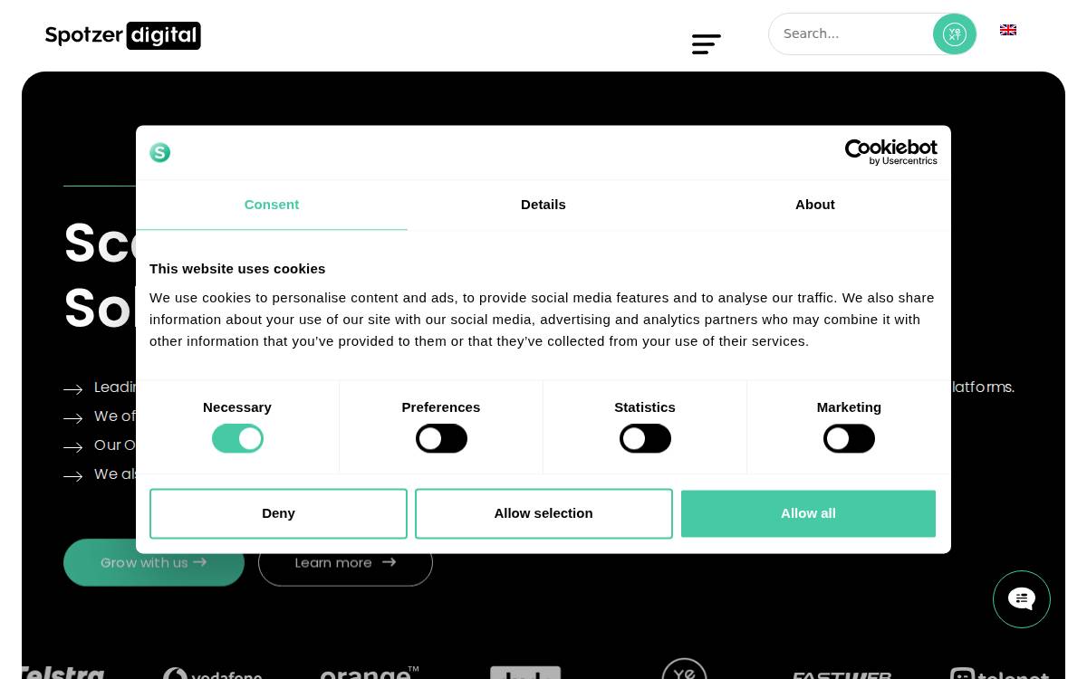 Spotzer Digital website preview