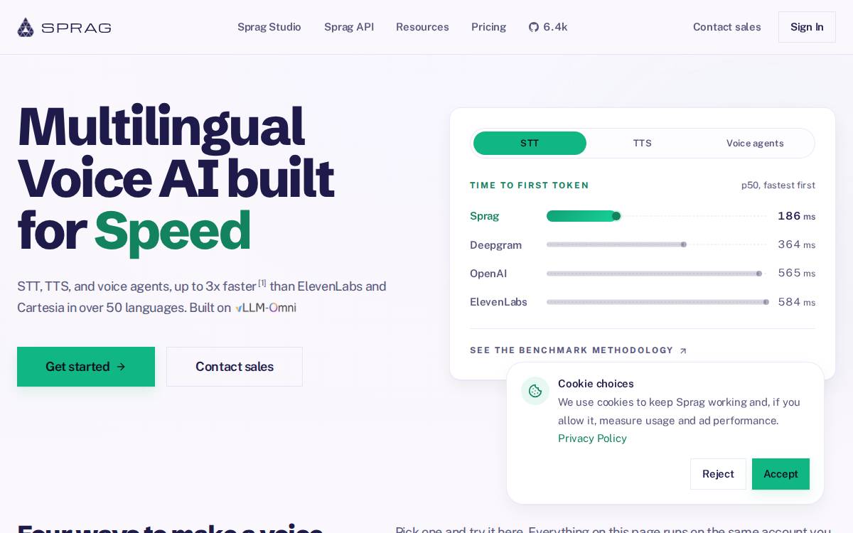 Sprag website preview