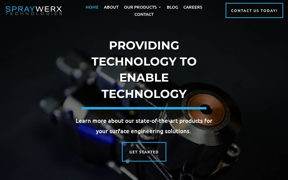 Spraywerx Technologies Inc. website preview