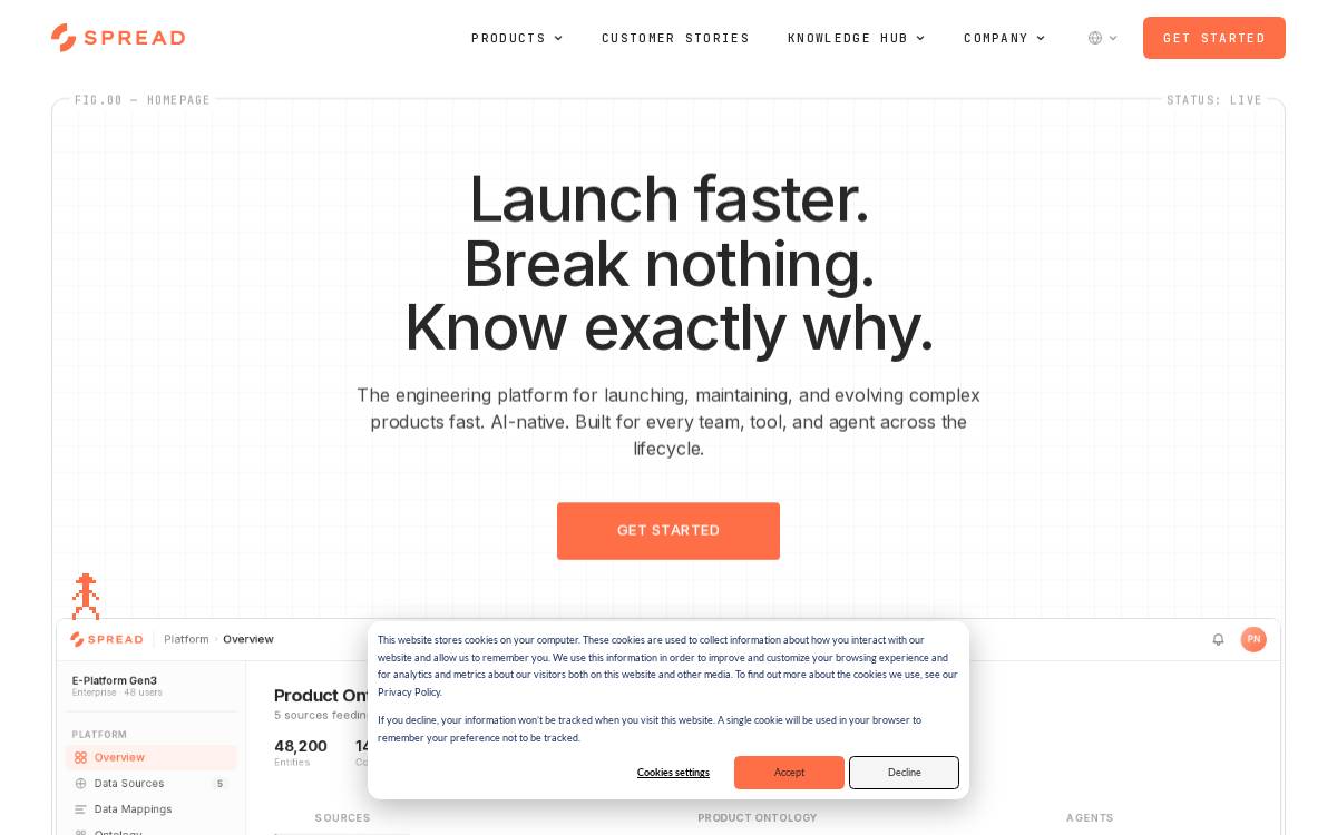 SpreadAI website preview
