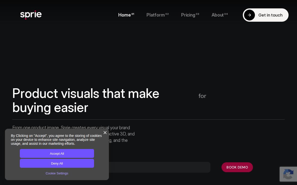 Sprie website preview