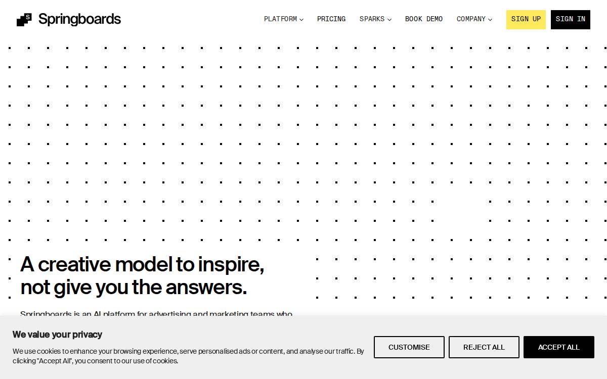 Springboards website preview