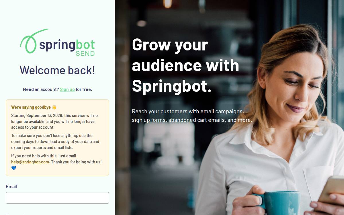 Springbot website preview