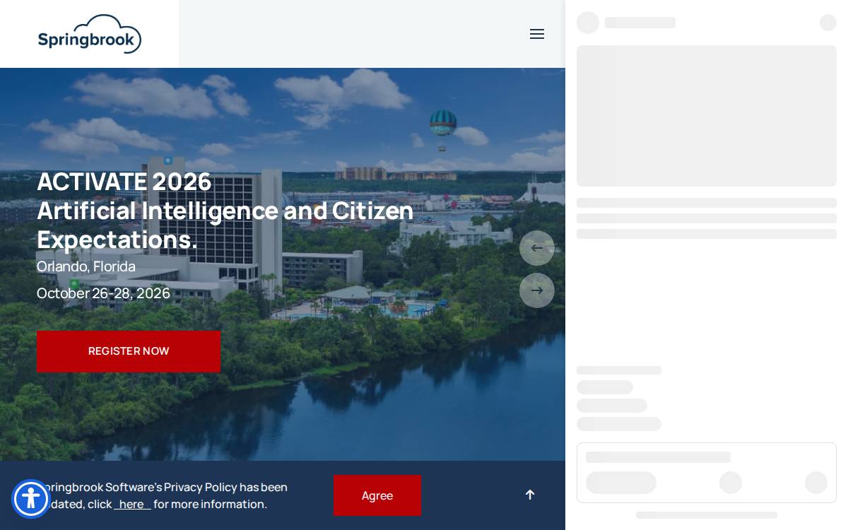 Springbrook Software website preview
