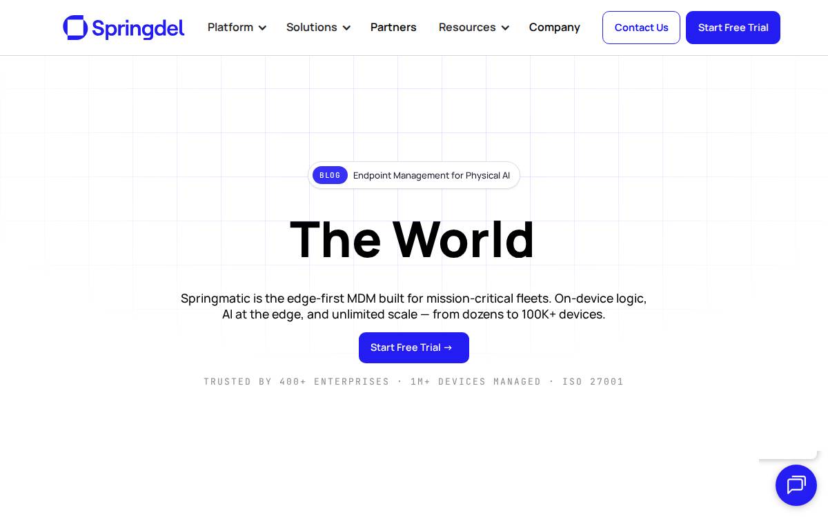 Springdel website preview