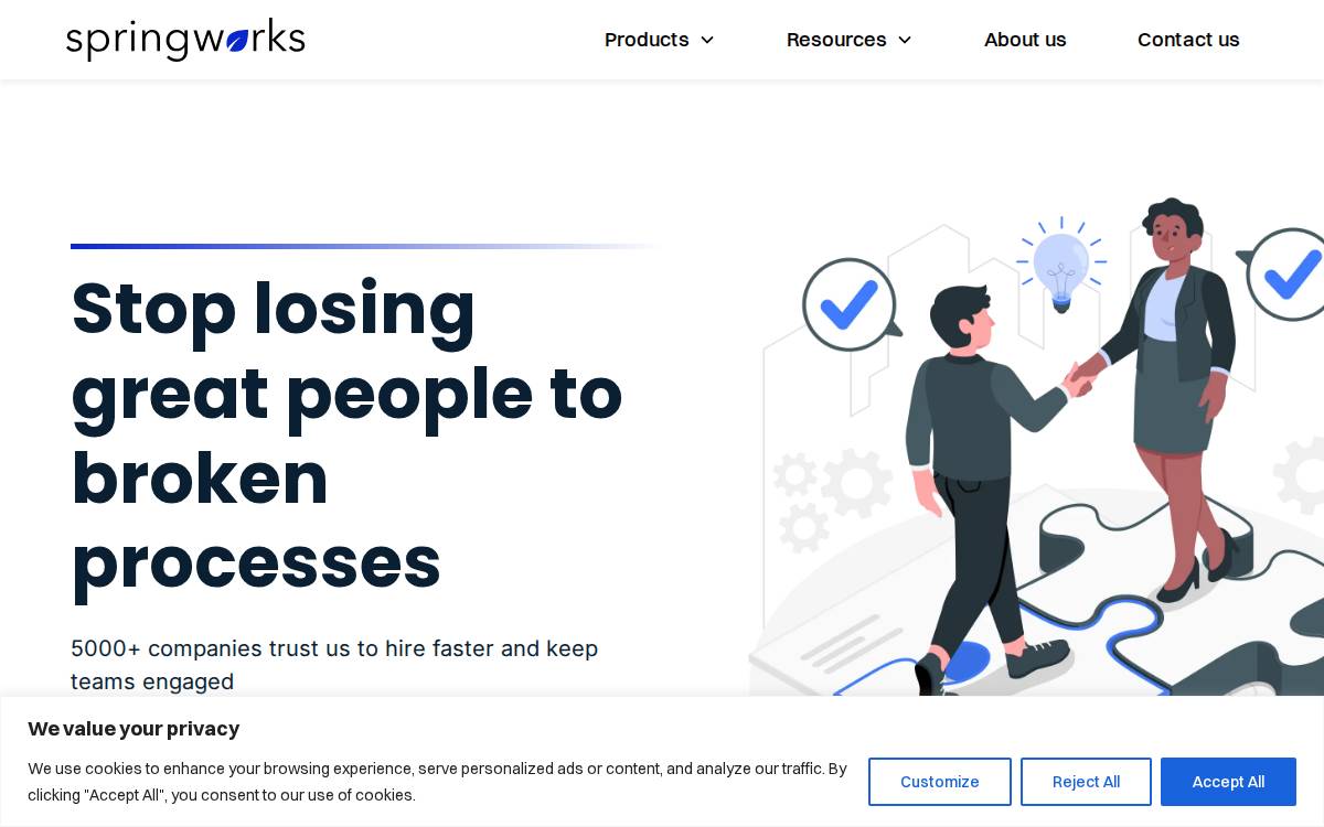 Springrole website preview