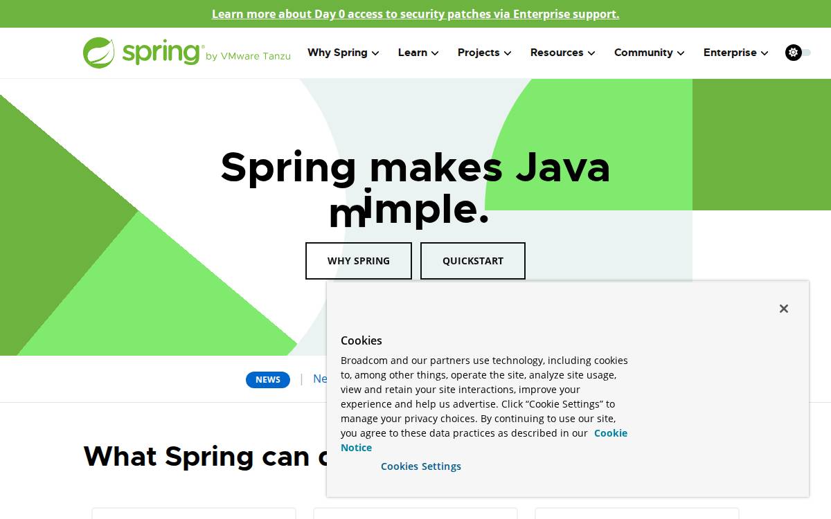 SpringSource website preview