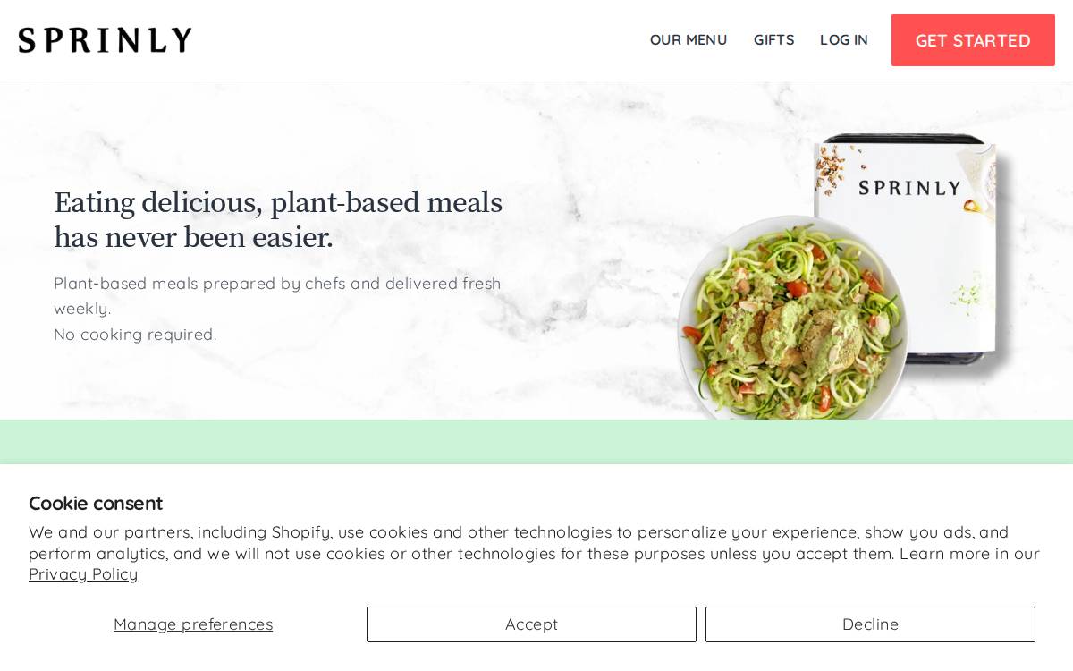 Sprinly website preview