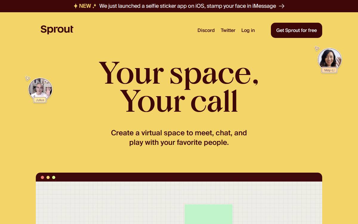 Sprout website preview