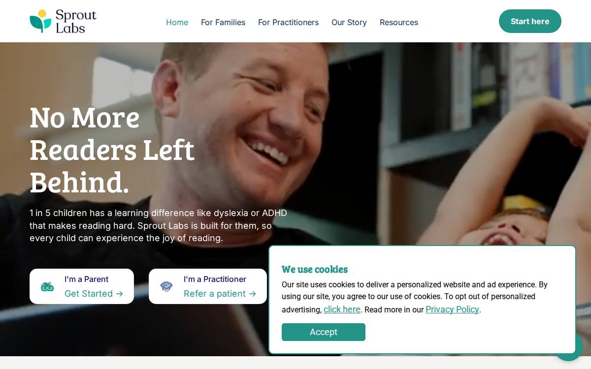 Sprouts Labs website preview