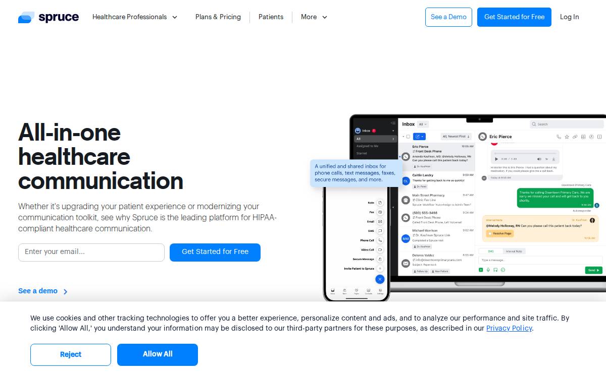 Spruce Health website preview