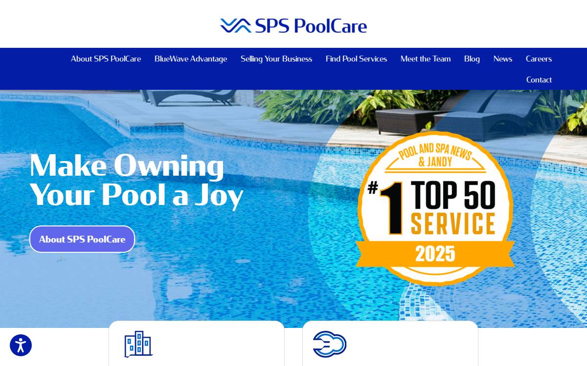 Sps Poolcare website preview