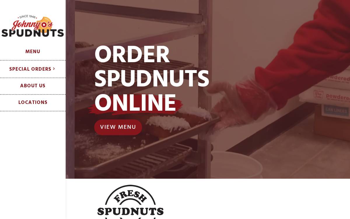 Spudnut website preview