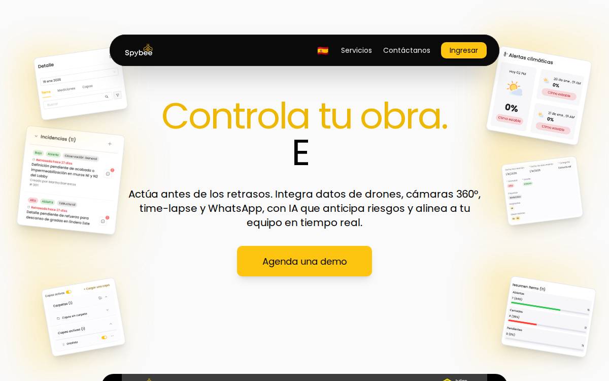Spybee website preview