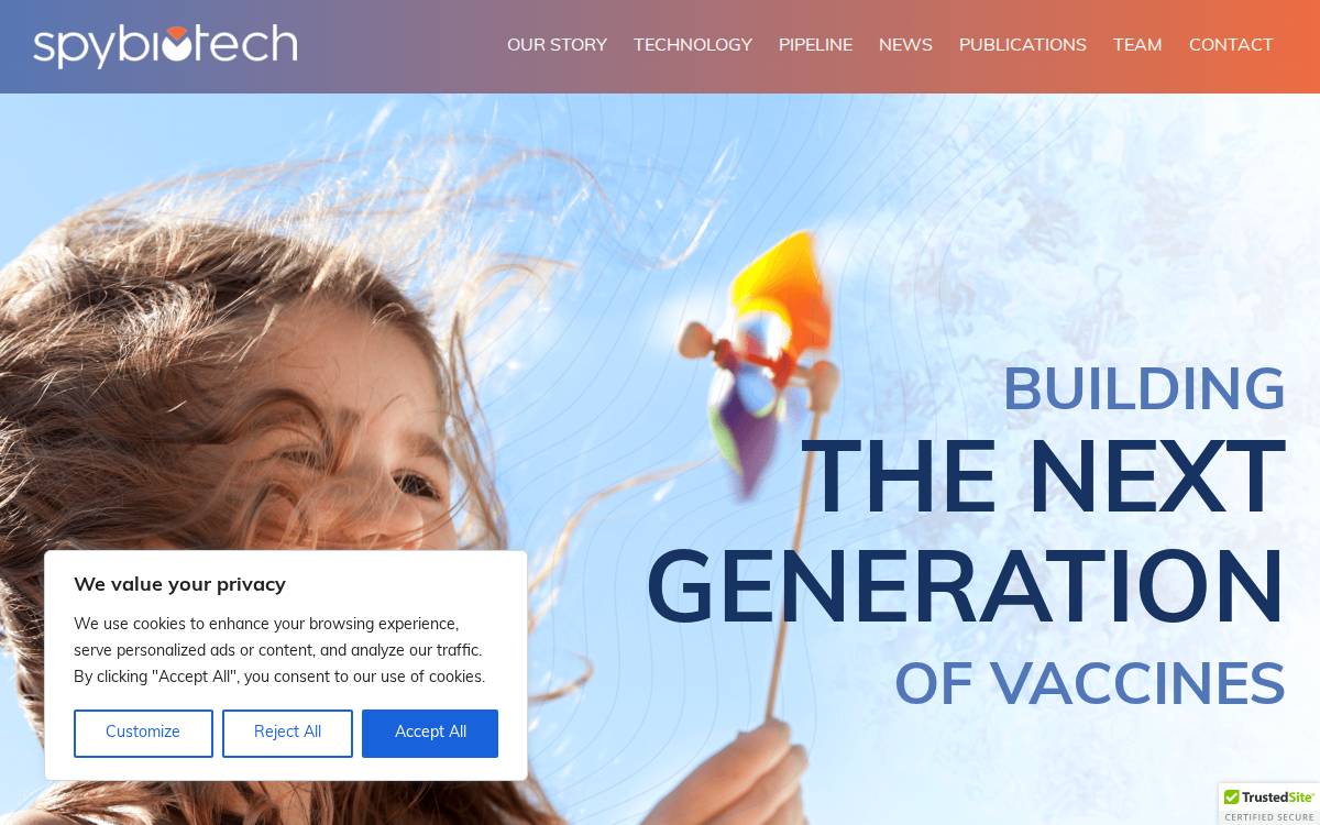 SpyBiotech website preview