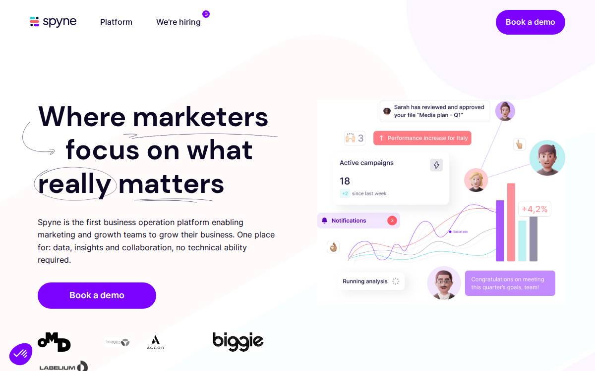 Spyne website preview