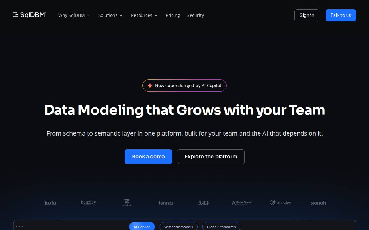 SqlDBM website preview