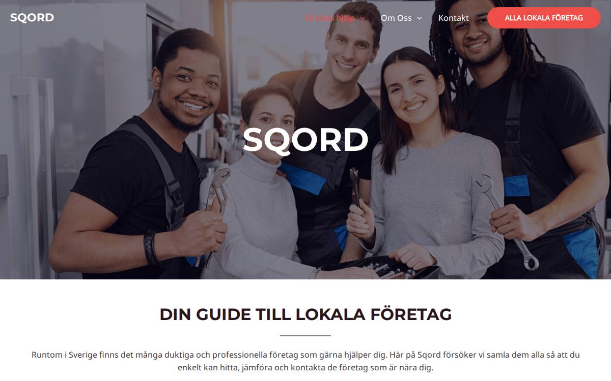 Sqord website preview