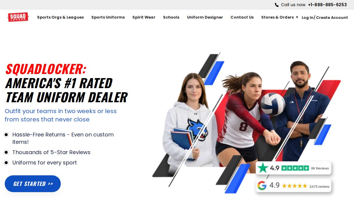 SquadLocker website preview