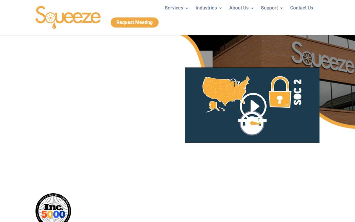 Squeeze website preview