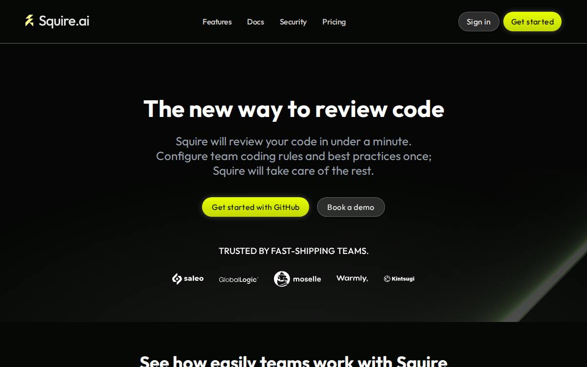 Squire.ai website preview