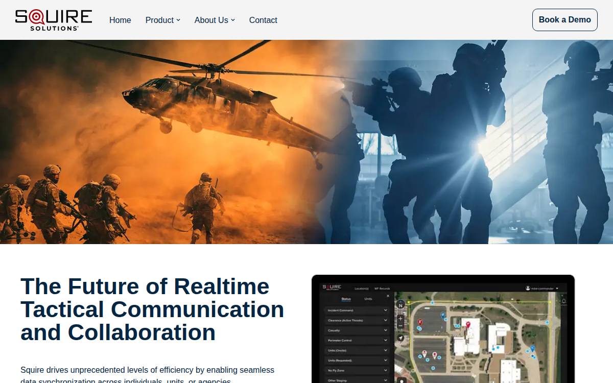 Squire Solutions website preview