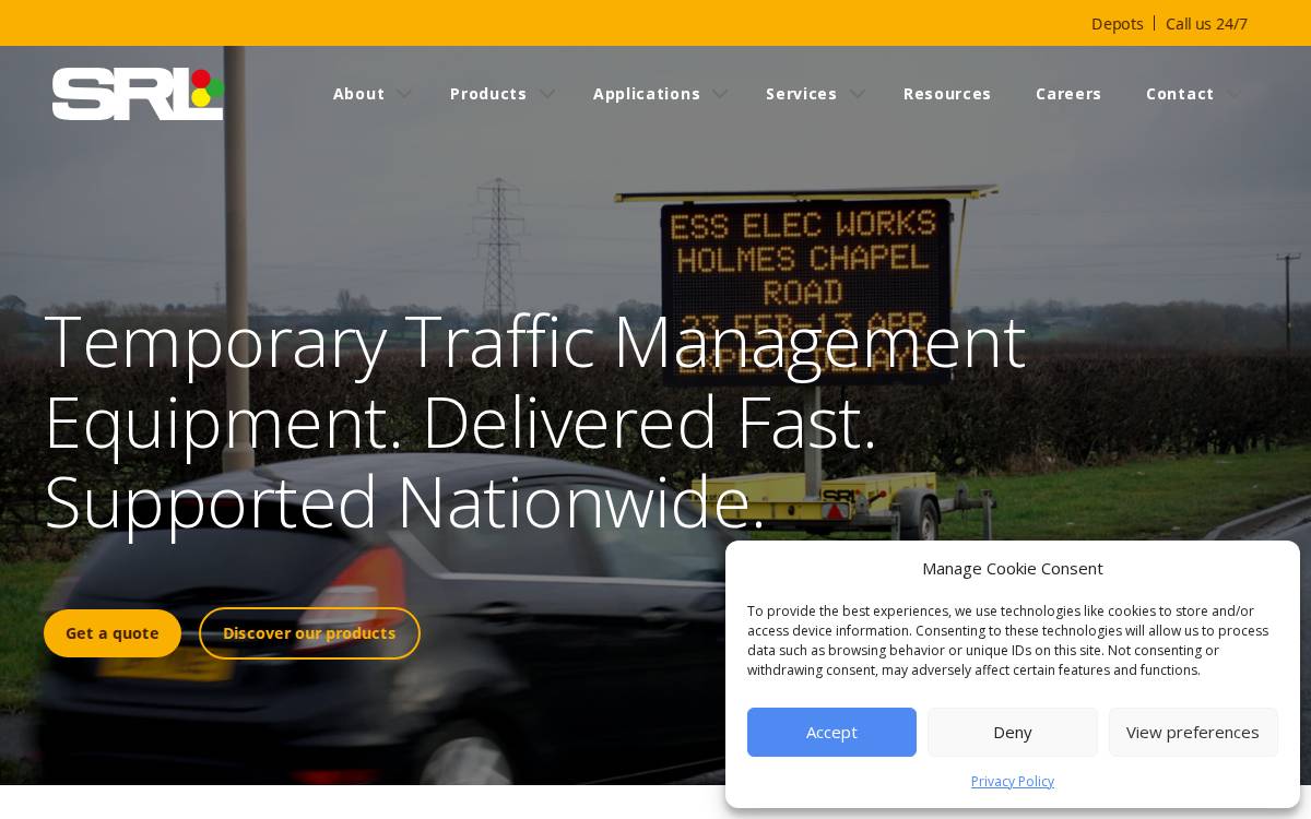 SRL Traffic Systems website preview