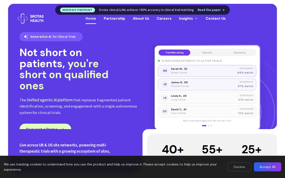 Srotas website preview