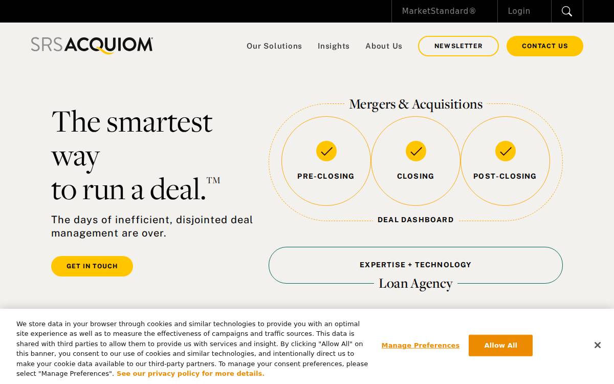 SRS Acquiom website preview