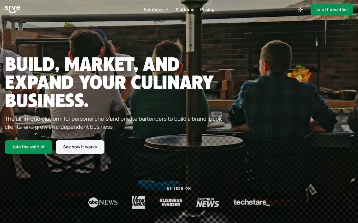 srve website preview