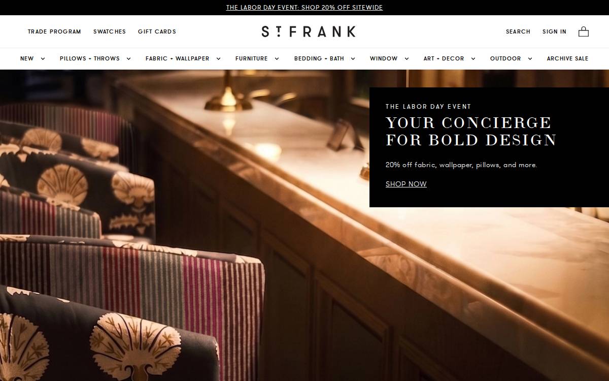 St. Frank website preview