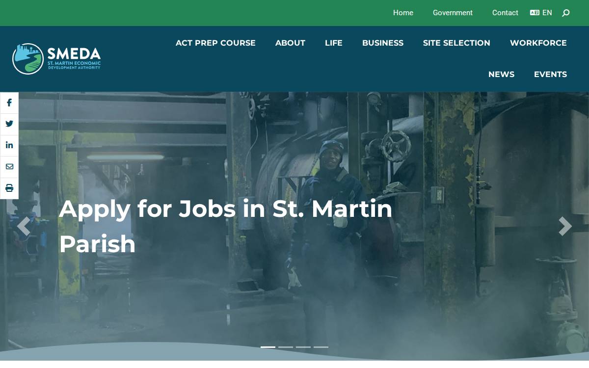 St. Martin Economic Development Authority website preview