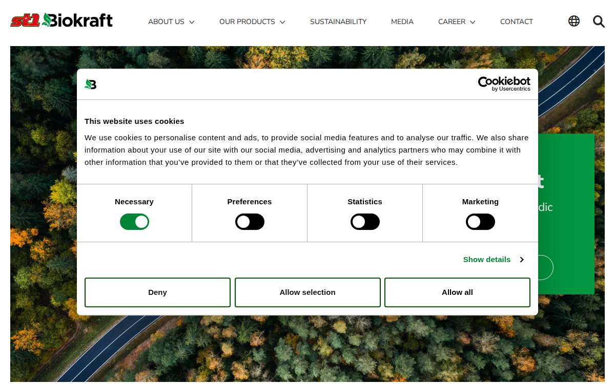 St1 Biokraft website preview