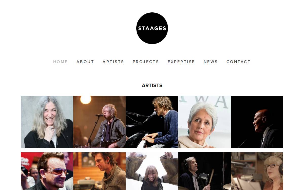 Staages website preview