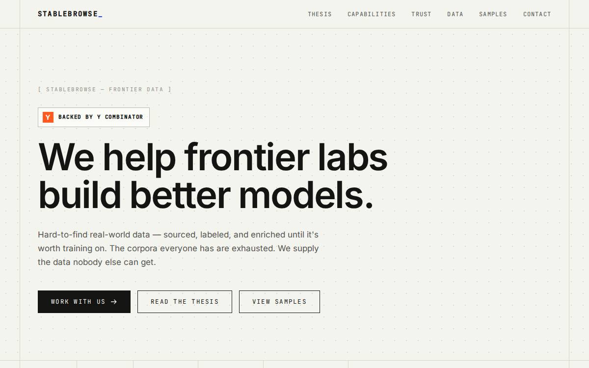 StableBrowse website preview